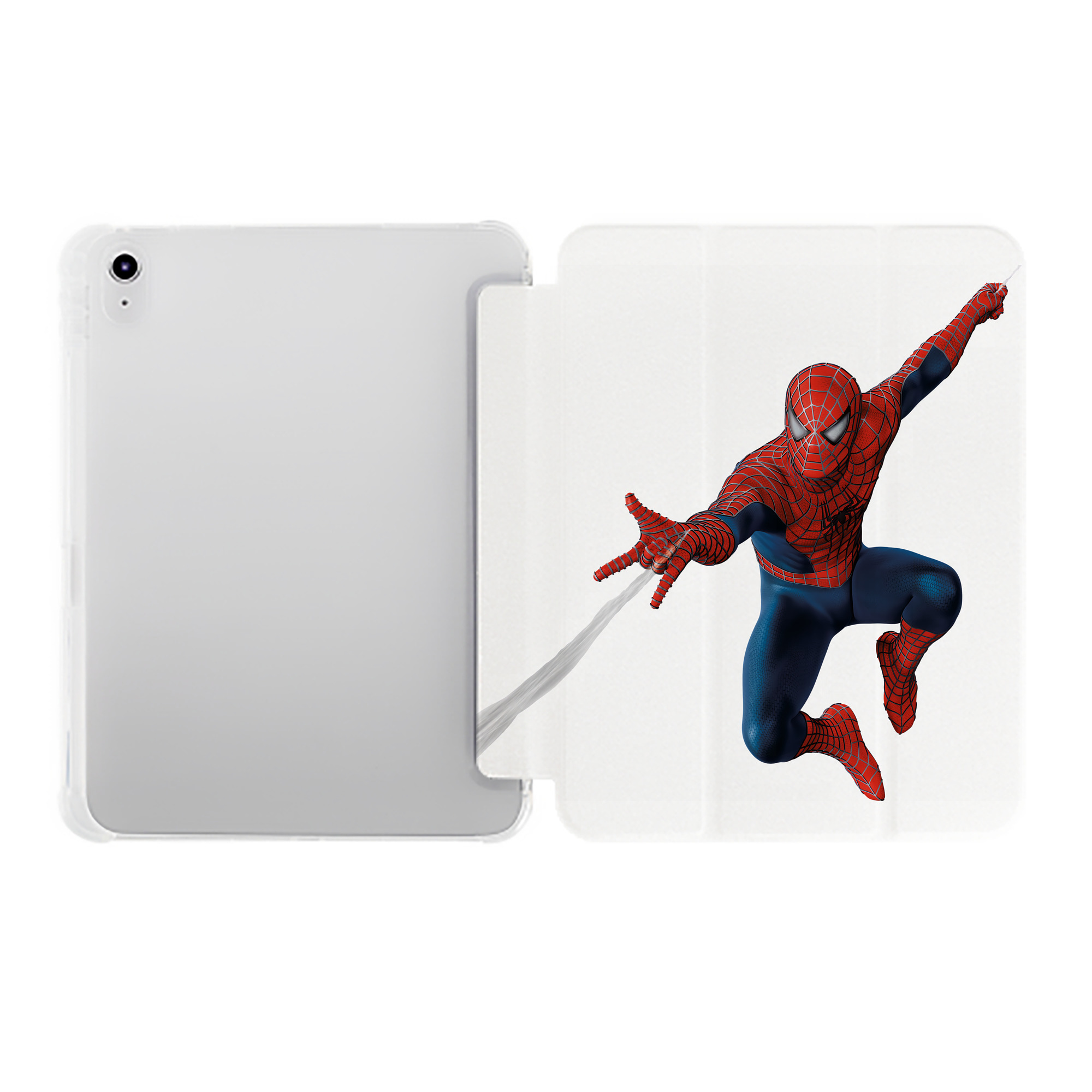 （画像用） Spider Man スパイダーマン IPad ケース ペン収納付き 三つ折りスタンド PUレザー×シリコン 対応機種9.5/10.5/10.9インチ